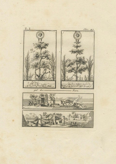Roman Decorative Motifs and Architectural Scenes by Tommaso Piroli, 1789, close-up 5