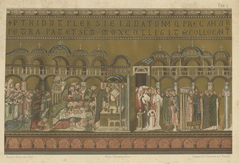 Pl. 30 Antique Print of a Mosaic of the Basilica of San Marco '1881', view 2