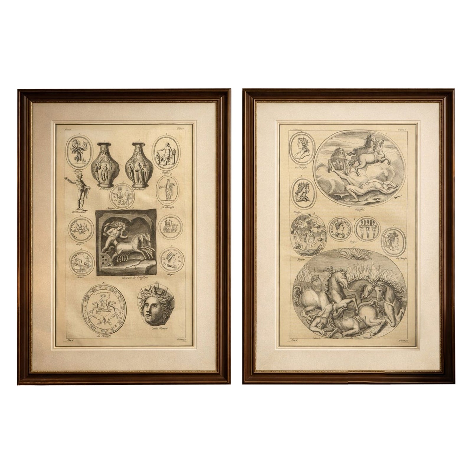 Pair of Classical Mythological Engravings, Montfaucon Antiquity Explained 1721