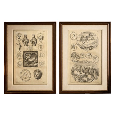 Pair of Classical Mythological Engravings, Montfaucon Antiquity Explained 1721