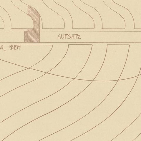 Pl. 77 Antique Print of Furniture Details by Kramer, circa 1910, close-up 2