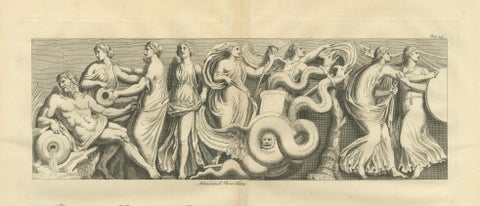 Monumental Classical Frieze, Montfaucon Antiquity Explained, London 1721, close-up 1