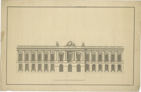Neoclassical Grandeur: An Architectural Study from the Early 1700s, view 2