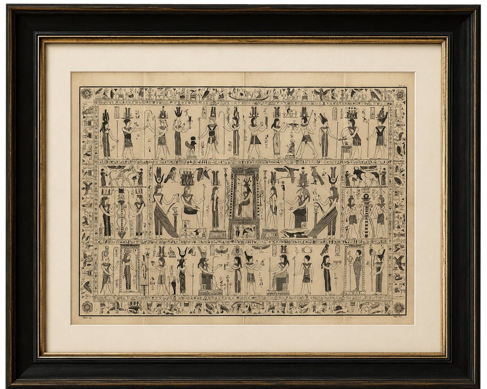Bembine Tablet of Isis Engraving from Montfaucon Antiquity Explained, 1721