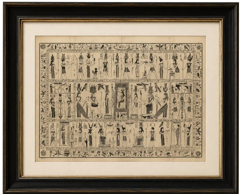 Bembine Tablet of Isis Engraving from Montfaucon Antiquity Explained, 1721