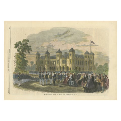 The Government House in Perth, Western Australia, Illustrated London News, 1864
