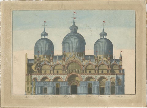 Antique Print of St Mark's Basilica in Venice 'c.1800', view 2