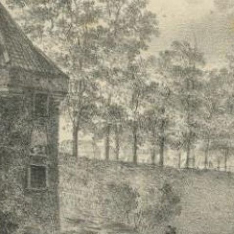 Antique Print of Tower 'de Beer' in Utrecht in The Netherlands, c.1830, close-up 2