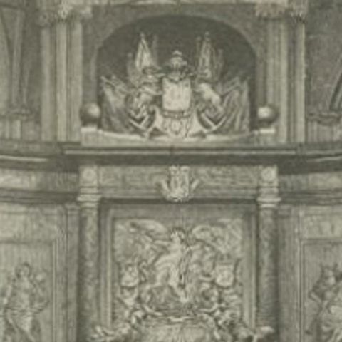 Antique Print of the Tomb of Michiel De Ruyter, C.1900, close-up 2