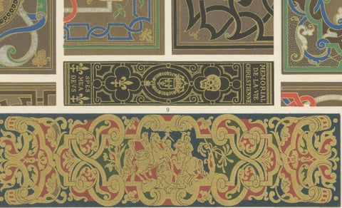 Renaissance Decorative Panels, 16th–17th Century Ornament, Plate LXIX, 1869, close-up 4