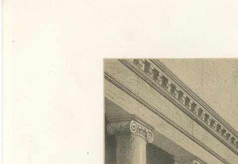 Basilica of San Lorenzo fuori le Mura Interior, Rome, Benoist 1869 Lithograph, close-up 1