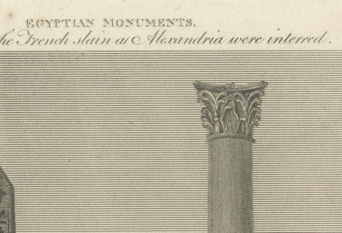 Cleopatra's Needle and Pompey's Pillar: Monuments of Ancient Alexandria, 1815, close-up 3