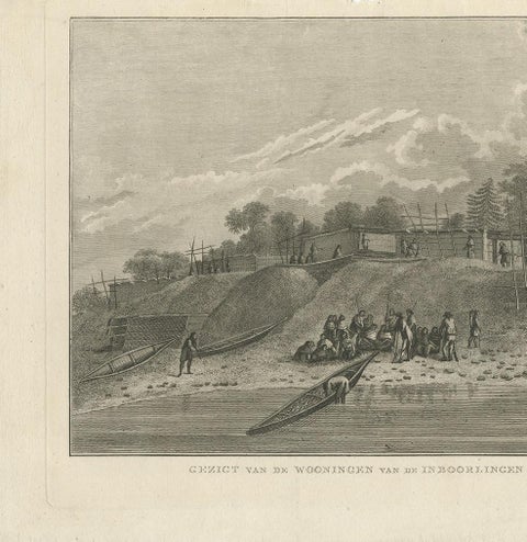 Antique Print of Houses in Nootka Channel by Cook, 1803, view 3