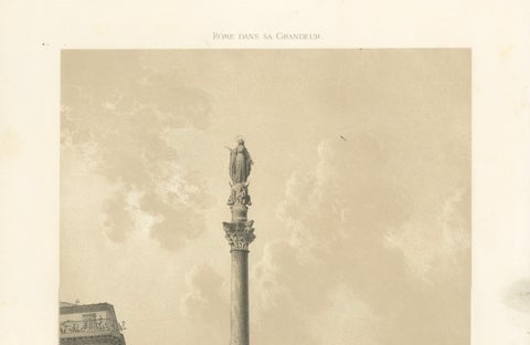 Column of the Immaculate Conception, Rome, Piazza di Spagna, 1869, close-up 5