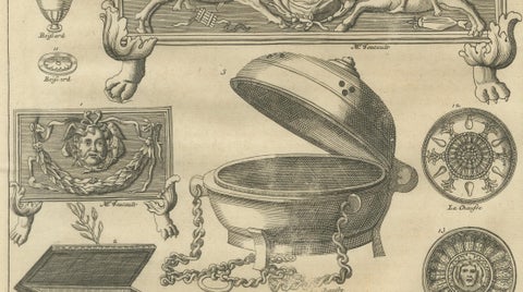 Roman Antiquities & Classical Decorative Arts Engraving, 1721, close-up 4