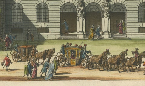 Baroque Dignity: Tessin Palace in Stockholm Captured by J. van den Aveelen, 1702, close-up 2
