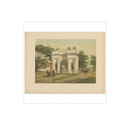 Antique Print of the Castle Gate of Batavia by M.T.H. Perelaer, 1888, view 4