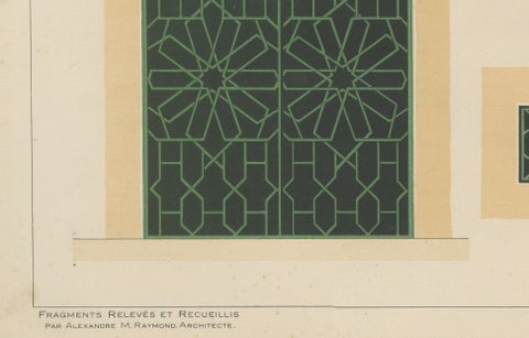 Antique Ottoman Wrought Iron Grille Designs, Istanbul & Bursa, Raymond 1924, close-up 5