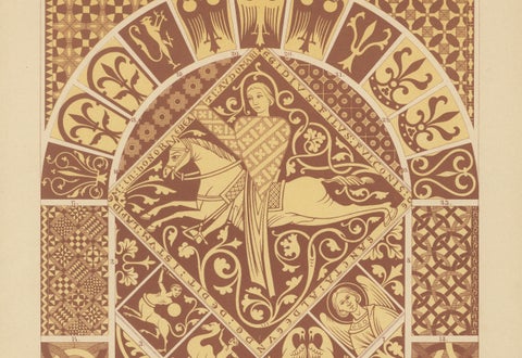 Romanesque-Gothic Artistic Fusion in Ornamentenschatz, 1887, close-up 2