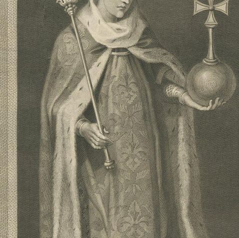 Antique Print of Henry VI after a Window at All Souls College '1773', close-up 2