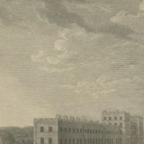 Antique Print of Windsor Castle in England, 1783, close-up 2