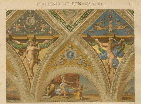 Italian Renaissance Decorative Prints, Architectural and Textile Designs, 1887, close-up 2