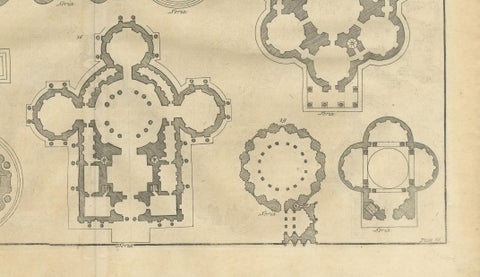 Pair of Serlio Architectural Plan Engravings, Neoclassical, c.1721, close-up 4