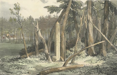 Boundary Marker at St. Croix River Source, 1817, A Historic Diplomatic Monument, close-up 4