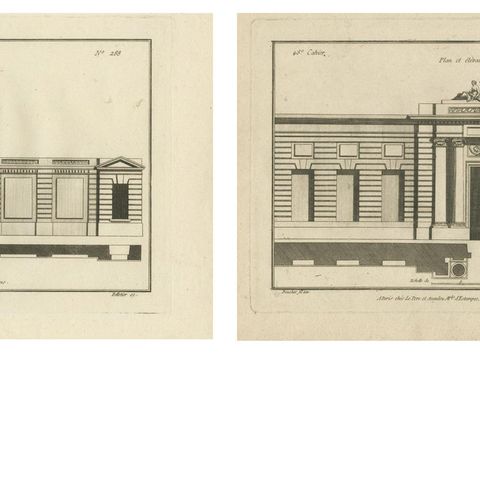 Neufforge's Engraved Gates Design: 18th-Century Designs, circa 1770, close-up 1