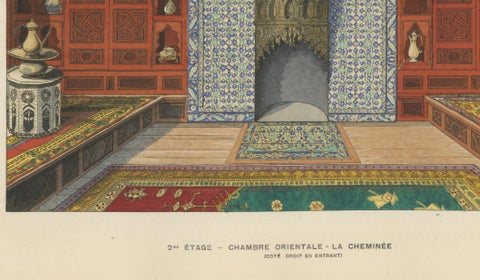 Ottoman Interior with Monumental Iznik Fireplace, ca.1900, close-up 5