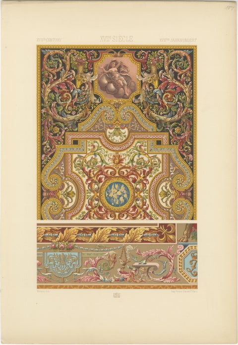 Three Monumental Renaissance Ornament Chromolithographs by Albert Racinet, 1873, view 4