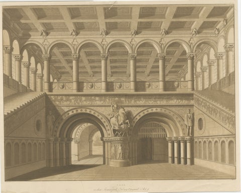 Architectural Elegance: Schinkel's Stairhall, Circa 1874, view 2