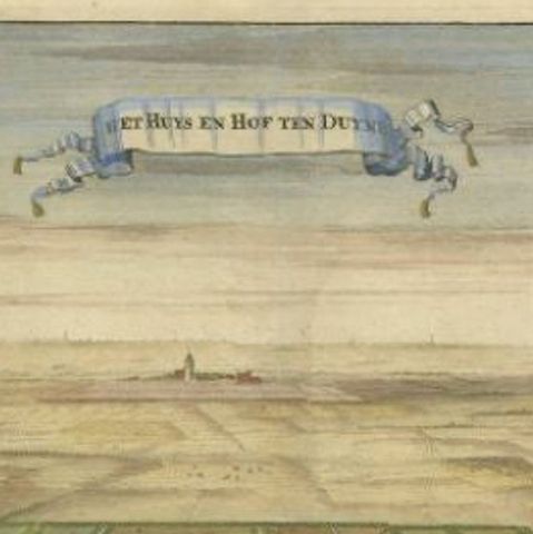 Antique Print of the Oostkapelle Estate near Domburg, The Netherlands, 1696, close-up 1