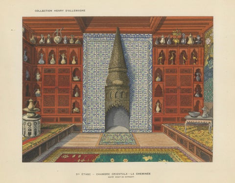 Ottoman Interior with Monumental Iznik Fireplace, ca.1900, close-up 1