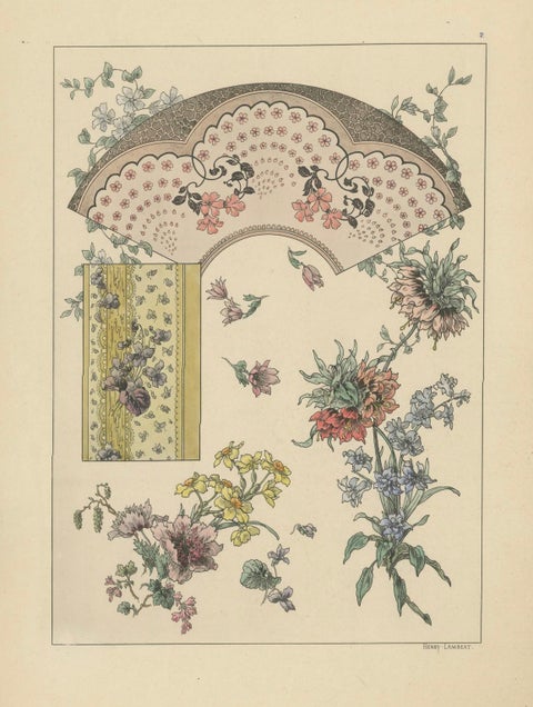 La Flore Décorative The Graceful Symbiosis of Nature and Ornament in 1896, close-up 2