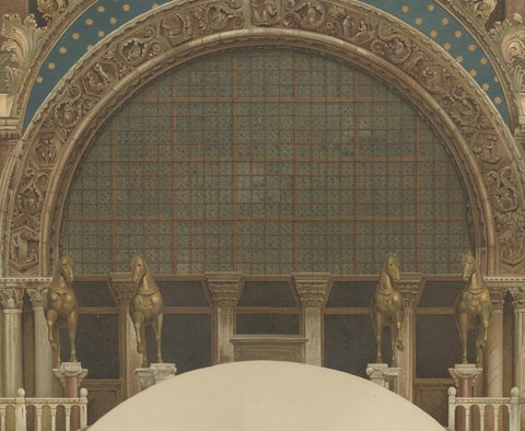 Antique Print of the Main Portal of the Basilica of San Marco, 1881, view 4