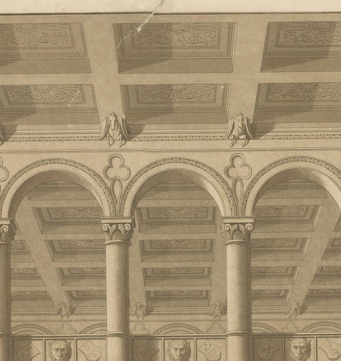 Architectural Elegance: Schinkel's Stairhall, Circa 1874, close-up 2