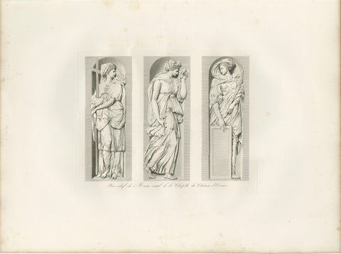 French Renaissance Relief Sculptures, Château d’Écouen Engravings, 1803, view 2