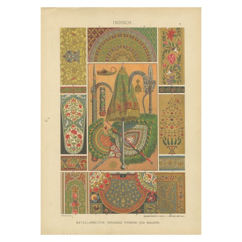 Exquisite Indian Ornamental Art from Dolmetsch's 1887 Collection