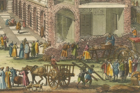 The Southern Courthouse of Stockholm: An Engraving by Willem Swidde, 1691, close-up 4