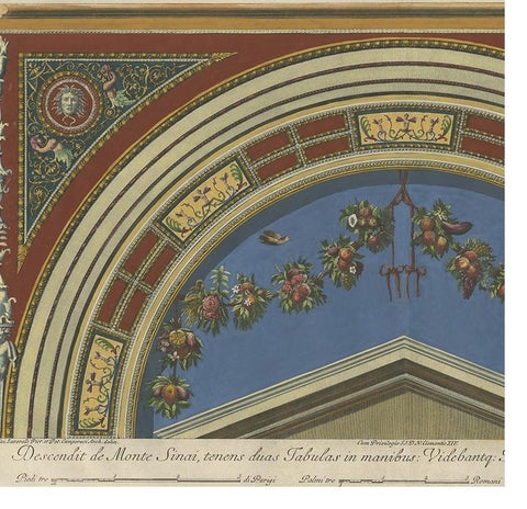 Large Decorative Antique Print of a Fresco in the Vatican by Ottaviani, ca. 1775, view 3