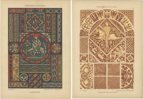 Romanesque-Gothic Artistic Fusion in Ornamentenschatz, 1887, view 4