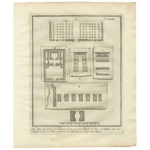 Temples at El-Khuz and Karnak with Columned Halls and Gateways, Egypt 1776