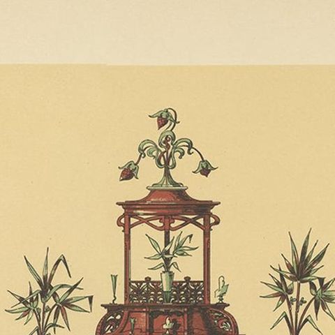 Pl. 58 Antique Print of Seating Furniture by Kramer, circa 1910, close-up 1
