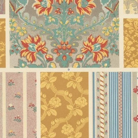 Pl. 95 Antique Print of XVIIIth Century Ornaments by Racinet, circa 1890, close-up 1