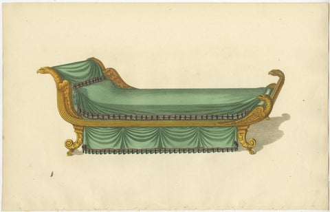 Set of 10 Antique Prints of Various Furniture by Sheraton '1805', view 9