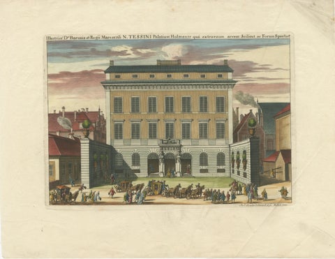 Baroque Dignity: Tessin Palace in Stockholm Captured by J. van den Aveelen, 1702, view 2