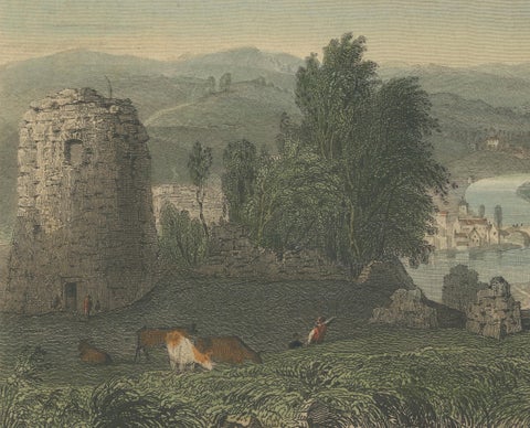 Tranquil Views from Kendal Castle: A Glimpse into 19th-Century England, close-up 2