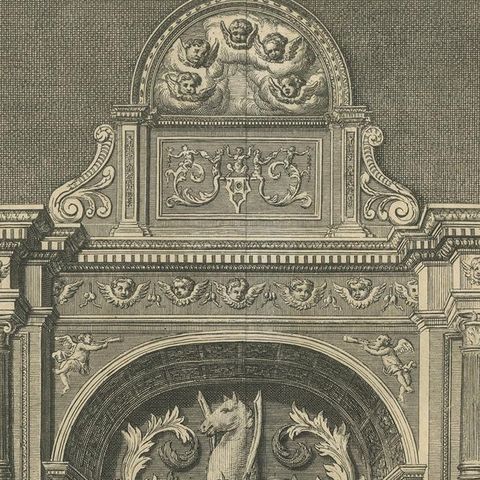 Antique Print of the Tomb of Gerrit van Assendelft and Beatrix van Dalem, close-up 4