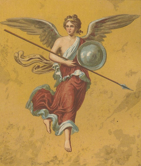 Antique Pompeian Wall Painting and Bronze Design Prints, Italy-Inspired, 1887, close-up 4